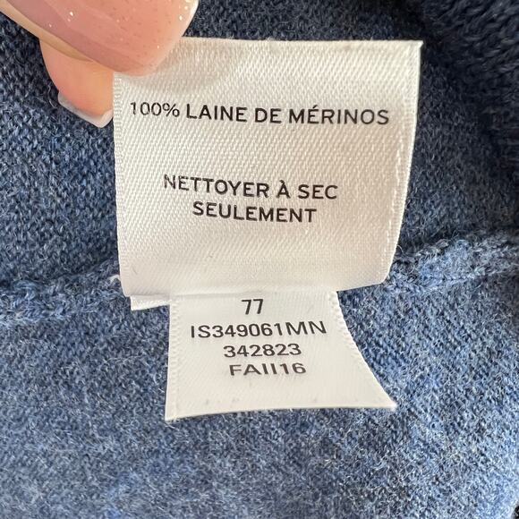 Nordstrom JWN Men's Blue Italian Merino Wool Crewneck Pullover Sweater Size XL - Picture 7 of 7